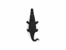 Dandy - crocodile décoratif noir en polyrésine PP-216420