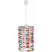 Etc-shop - Plafonnier suspension en cristal textile pour chambre d'enfant coloré dans un ensemble comprenant des ampoules led