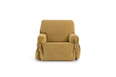 Housse de fauteuil avec des rubans jaune 80 - 120 cm