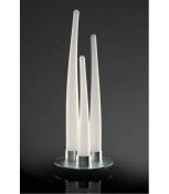 Lampe de Table Estalacta 3 Ampoules Indoor, argent/blanc opal