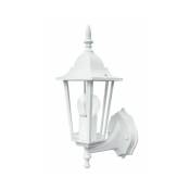 Lanterne de jardin Milano 1 ampoule Aluminium,diffuseur Verre blanc - Blanc