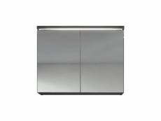 Meuble a miroir paso 80 x 60 cm chene gris - miroir armoire miroir salle de bains verre armoire de rangement