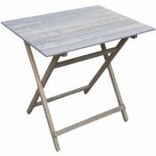 Okaffarefatto - Table en bois gris 80x60 cm refermable