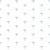 Papier peint imprimé petits avions - Bleu ciel - 10,03 x 0,53