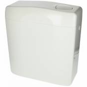 Réservoir de chasse d'eau wc Sanit blanc-alpin avec 2 types de rinçage