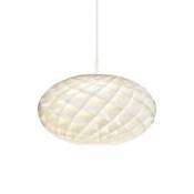 Suspension Patera Oval LED / Source LED intégrée - Ø 50 cm - PVC alvéolé - Louis Poulsen blanc en plastique