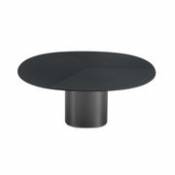 Table ovale Holo Pillar / 179 x 159 cm - Bois - Kristalia noir en bois