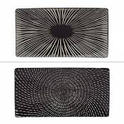 Table Passion - Plat rectangle volcano noir 29x16 cm