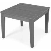 Table pour Enfants en pehd anti-Décoloration pour Intérieur / Extérieur 64,5 x 64,5 x 51 cm (l x l x h) Gris - Costway
