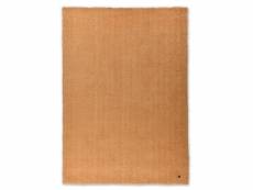 Tapis shaggy - tufté à la main - en polyester - doré 85x155 cm