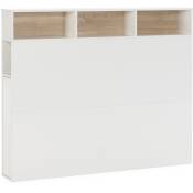 Tête de lit Zeus 95 cm blanc, 2 portes 9 trous - Blanc