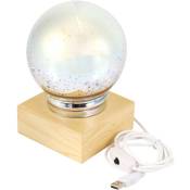 Tlily - Wood ColorÉ 3D LumiÈRe Magique Projecteur Ball 3D Lampe Usb Alimentation Source Chambre Chevet Night Light Parti ÉToile AtmosphÈRe Night