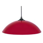 TOSEL Suspension 1 lumière - luminaire intérieur - acier rouge - Style inspiration nordique - H68cm L29,5cm P29,5cm