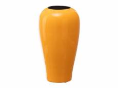 Vase céramique 18 x 18 x 32 cm jaune