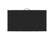 Vidaxl coussins de plancher de palette 7 pcs noir coton