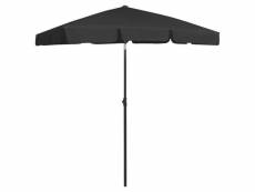 Vidaxl parasol de plage noir 180x120 cm