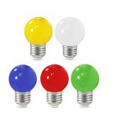 Vision-el - led 1W bulb E27 couleurs blister X5 miidex