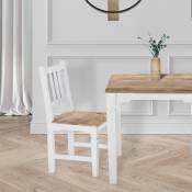 Womo-design Lot de 2 chaises salle à manger bois massif