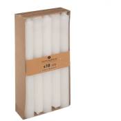 10 bougies blanches D2.1 x H25 cm