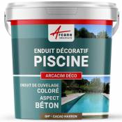 Arcane Industries - Décoration piscine enduit de cuvelage finition béton ciré arcacim deco - 8 m² - Cacao Marron - Cacao Marron