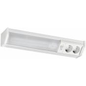 Bath plastique blanc métal léger l: 8,5 cm b: 41 cm h: 6,5 cm avec interrupteur
