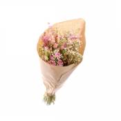 Bouquet de fleurs séchées rose/blanc L