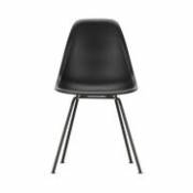 Chaise DSX - Eames Plastic Side Chair / (1950) - Pieds noirs - Vitra noir en plastique
