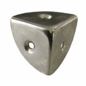 Coin de caisse 3 faces Diall en acier nickelé L. 32 mm 4 pièces