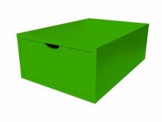 Cube de rangement bois 75x50 cm + tiroir vert CUBE75T-VE