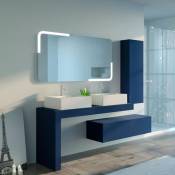 Distribain - Meuble de salle de bain Melizzano 1400 Bleu saphir - Bleu Saphir