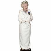 Figurine en carton Reine Elisabeth portant la Couronne