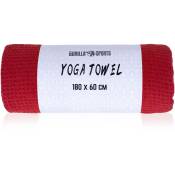 GORILLA SPORTS - Serviette de yoga rouge - 180 x 60