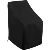 Housse de chaise de jardin Housse de chaise imperméable et résistante 66 x 107 cm Noir