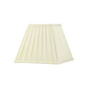 Inspired Diyas - Leela - Abat-jour carré en tissu plissé ivoire 138, 250 mm x 206 mm