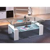 Inter Link - Kit table basse double verre laqué blanc