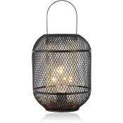 Jhy Design - Lampe de table décorative à pile Lampe cage en métal, 30cm de haut, noir