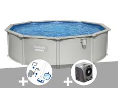 Kit piscine acier ronde Bestway Hydrium 4,60 x 1,20 cm + Kit d'entretien Deluxe + Pompe à chaleur