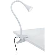 Lampe de bureau led Viper flexible avec pince blanche h. 35 cm