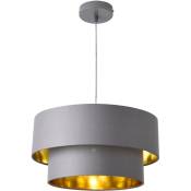 Lux.pro - Lampe de suspension pour le bureau du salon de cuisine en tissu gris divers diamètres Taille : diamètre 40 cm