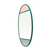 Miroir oval cadre vert 60x50 cm Vitrail - Magis