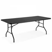 Oviala - Table d'appoint noire pour réception 200 cm - Noir