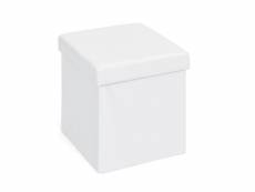 Paris prix - boîte de rangement pliable "basics" 38cm blanc