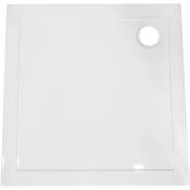 Receveur de douche salle de bain acrylique 90 x 90 cm blanc - Blanc