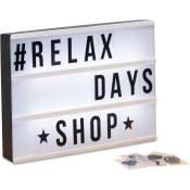 Relaxdays - Boîte lumineuse led Lightbox personnalisable