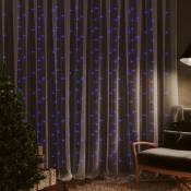 Rideaux lumineux à LED 3x3 m 300 LED Bleu 8 fonctions - Bleu - Vidaxl