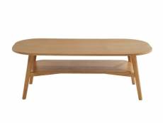 Table basse marcel placage chêne double plateau 120cm MARCEL03