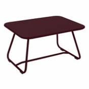Table basse Sixties / Acier - 76 x 55 cm - Fermob rouge en métal