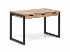 Table bureau icub strong 1 grand tiroir 60x120x75cm noir effect-vintage - ds meubles ISTM-6012073 3C NG-EV