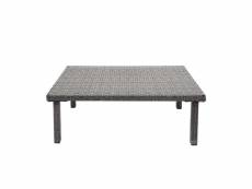 Table d'appoint en polyrotin hwc-g16, table de jardin/balcon, gastronomie 80x50cm ~ gris