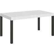 Table extensible 90x160/420 cm Everyday Frêne Blanc structure Anthracite